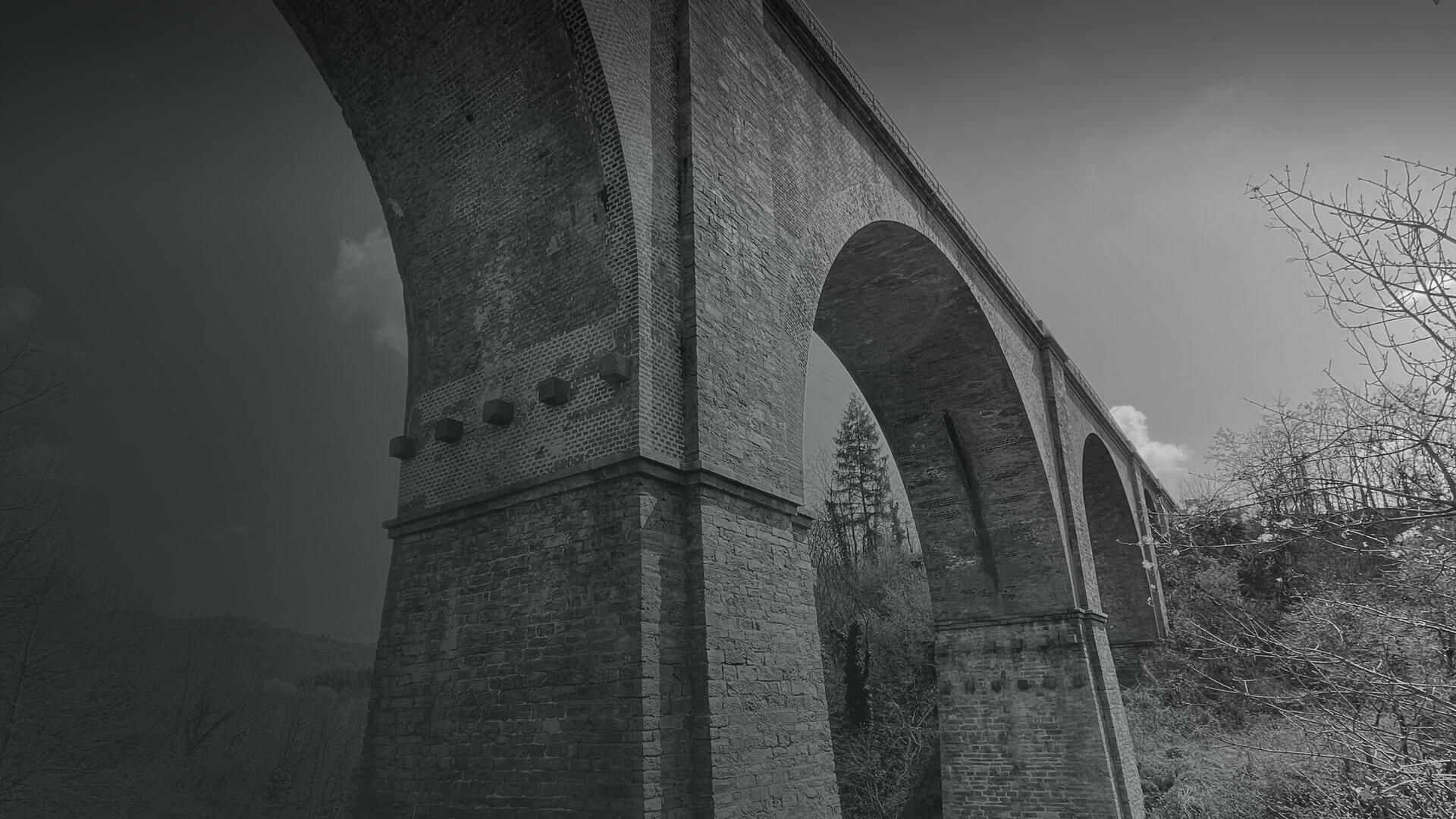 Arches of a railway viaduct